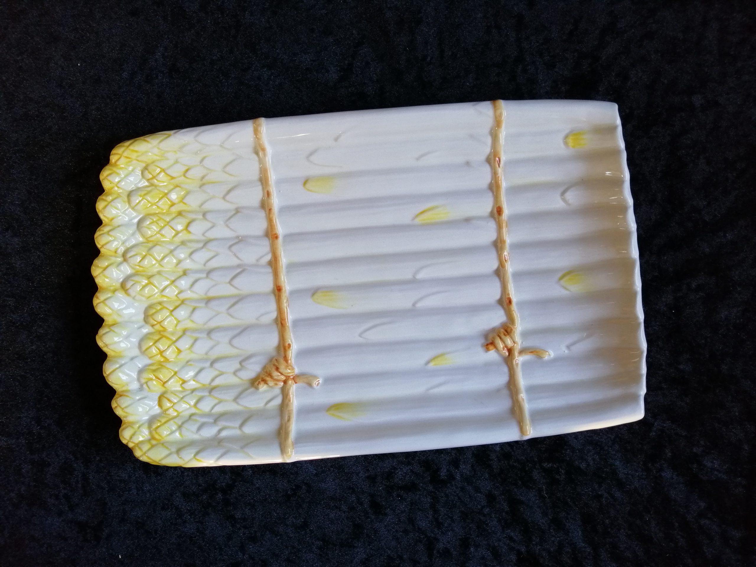 Asperges serveerschaal geel 29 cm